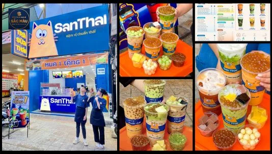 menu trà sữa santhai