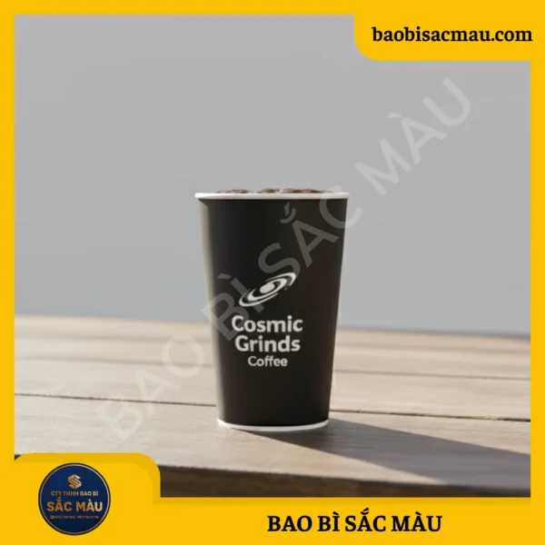 Ly giấy màu đen/ Cốc giấy màu đen