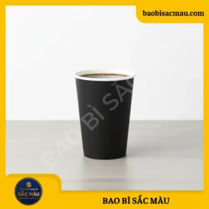 Ly giấy màu đen/ Cốc giấy màu đen