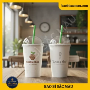 Ly giấy đựng trà sữa / Cốc giấy đựng trà sữa (in sẵn)