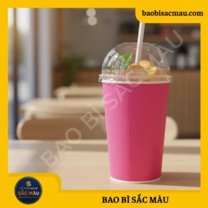 Ly giấy màu hồng / Cốc giấy màu hồng