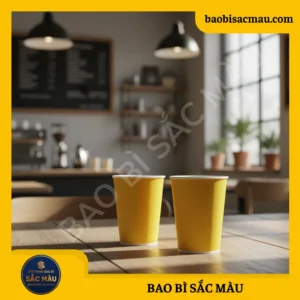 ly giấy màu vàng