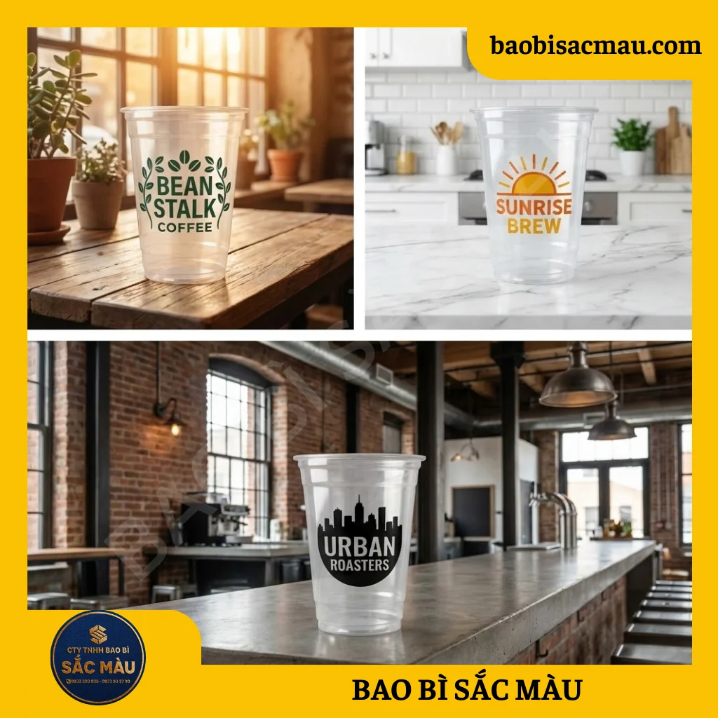 In ly nhựa/ In cốc nhựa dùng 1 lần, giá rẻ, nhiều màu