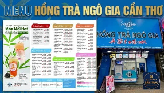 Menu Hồng trà Ngô Gia Cần Thơ